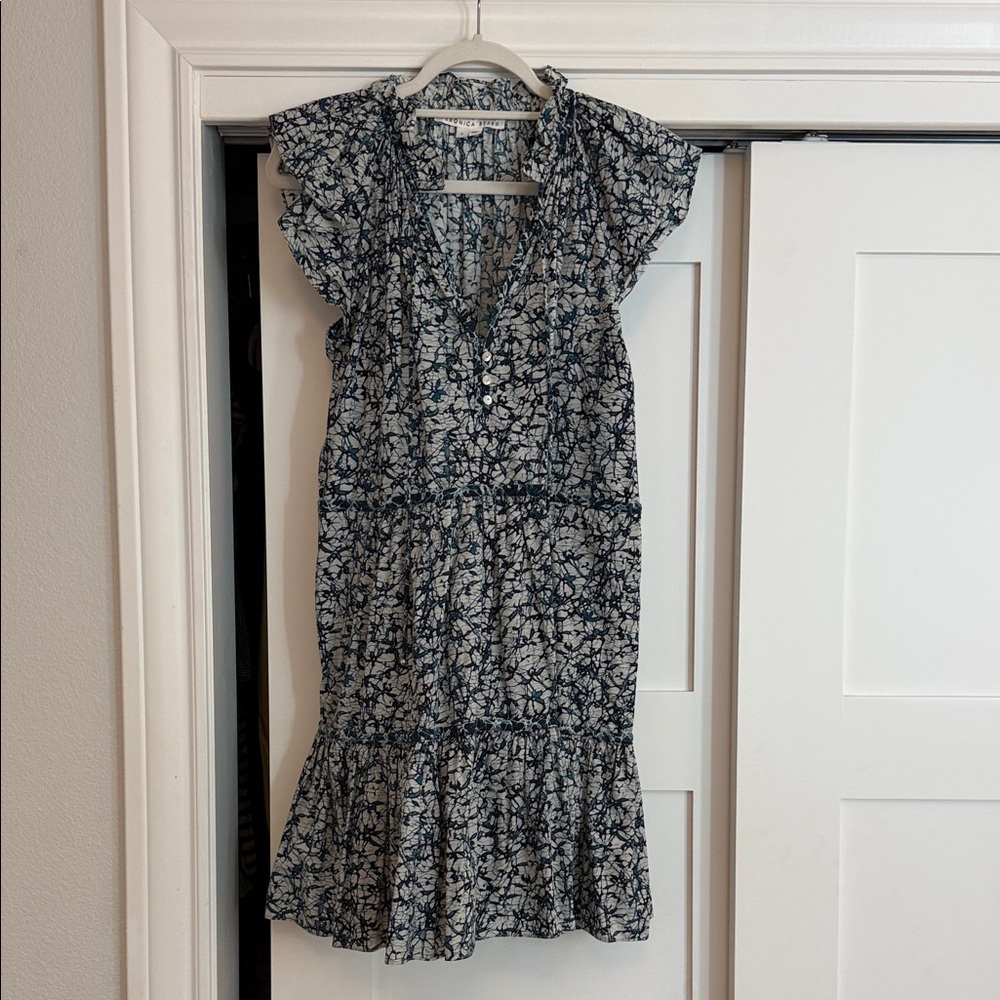 Veronica Beard Navy and White Mini Dress